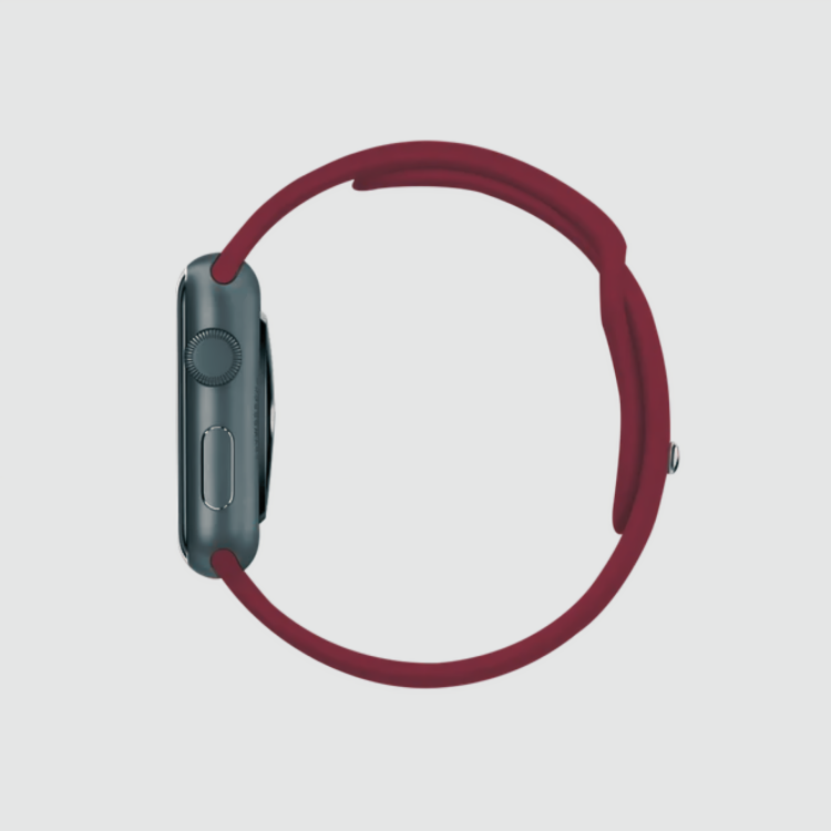 Flex Fit Comfort Burgundy Silicone Band for Apple Watch