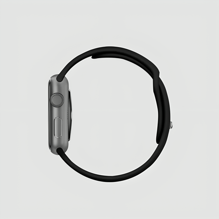 Flex Fit Comfort Black Silicone Band  for Apple Watch