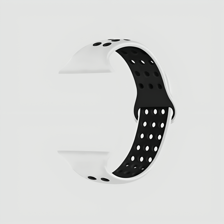 Active Flex White & Black Silicone Band for Apple Watch