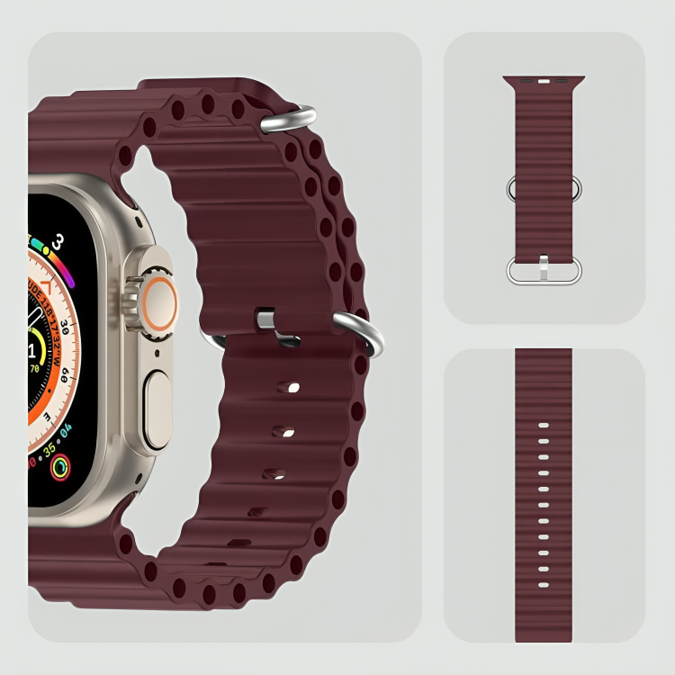 Emerald Splash Burgundy Dive WatchBand for Apple Watch