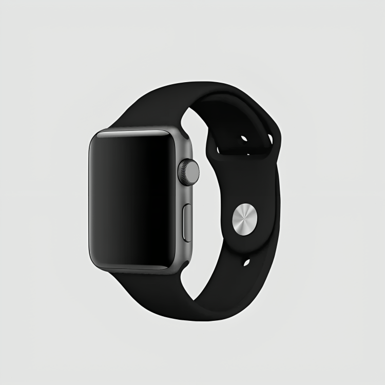 Flex Fit Comfort Black Silicone Band  for Apple Watch