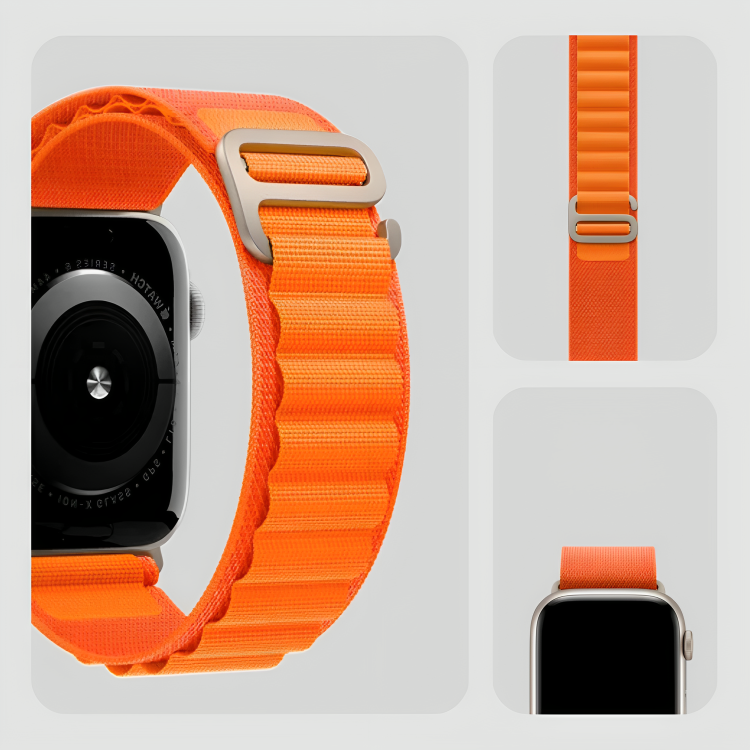 Luxe Loop Orange Nylon Band for Apple Watch