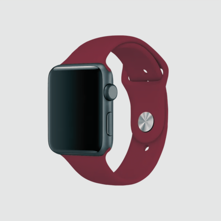 Flex Fit Comfort Burgundy Silicone Band for Apple Watch