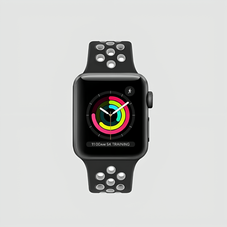 Active Flex  Grey Silicone Band for Apple Watch