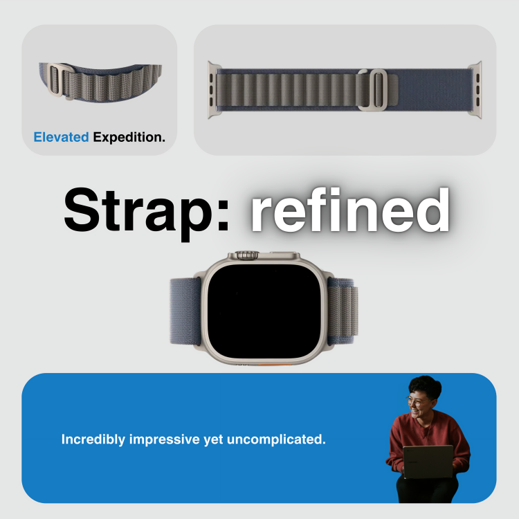 Luxe Loop Blue-Grey Band for Apple Watch