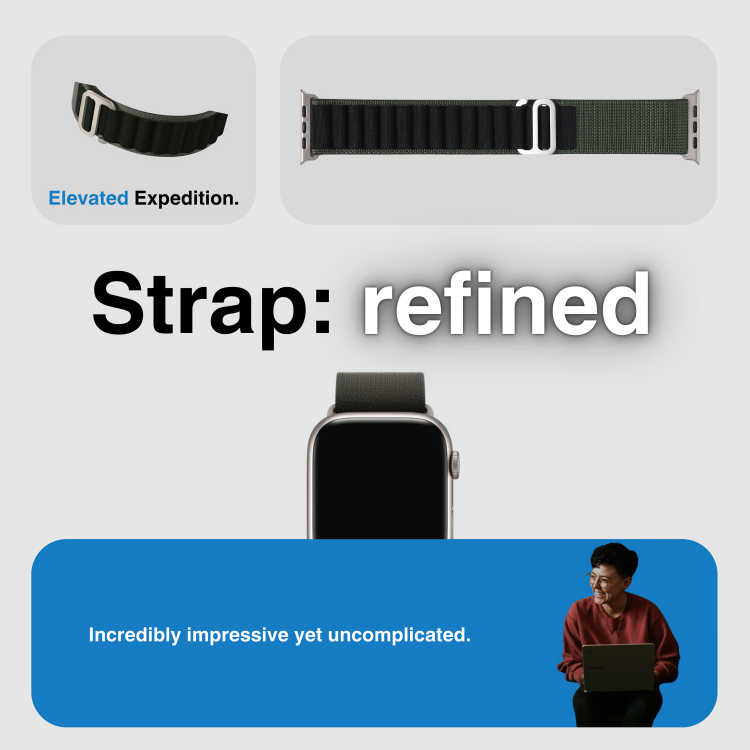 Luxe Loop Green-Black Band for Apple Watch