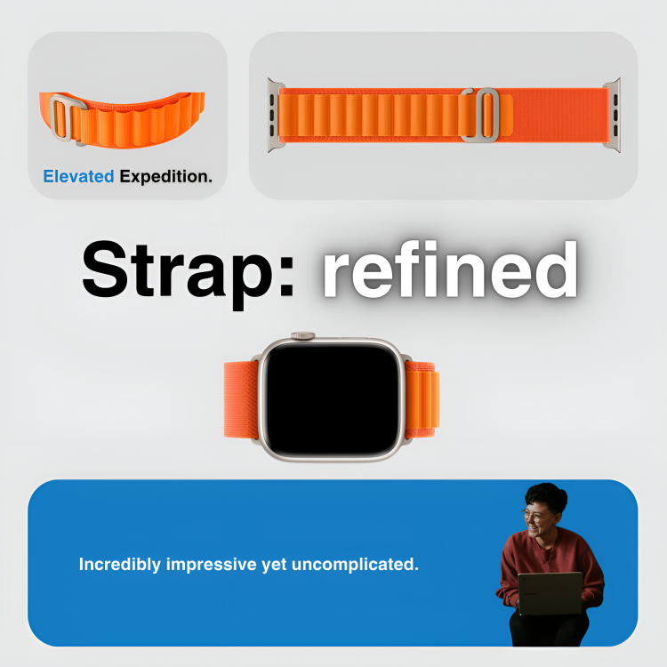 Luxe Loop Orange Nylon Band for Apple Watch