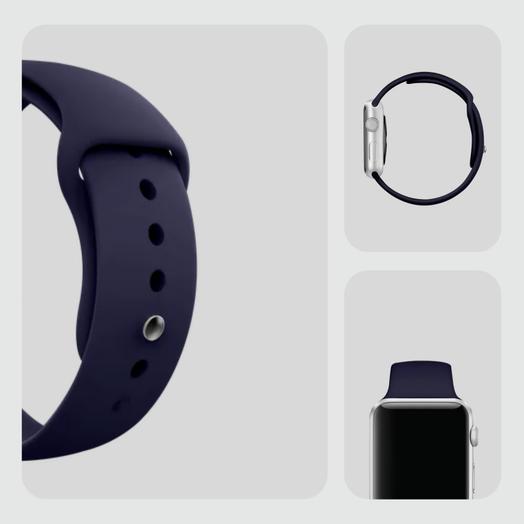 Flex Fit Comfort Blue Silicone Band  for Apple Watch