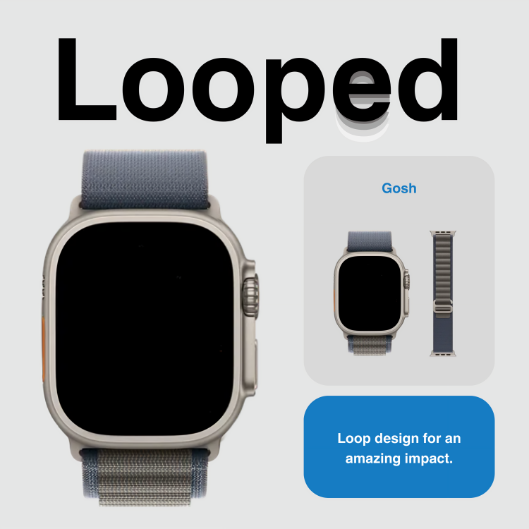 Luxe Loop Blue-Grey Band for Apple Watch