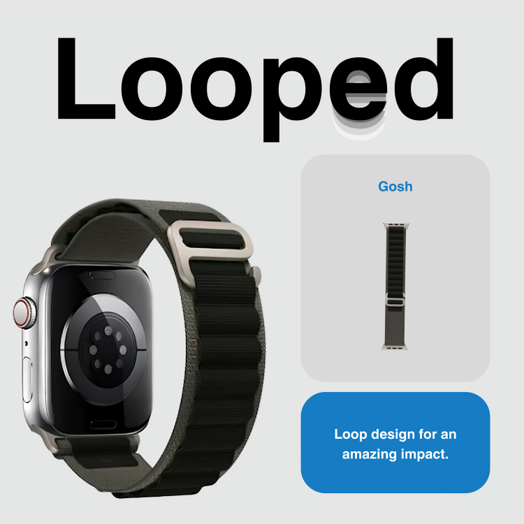 Luxe Loop Green-Black Band for Apple Watch