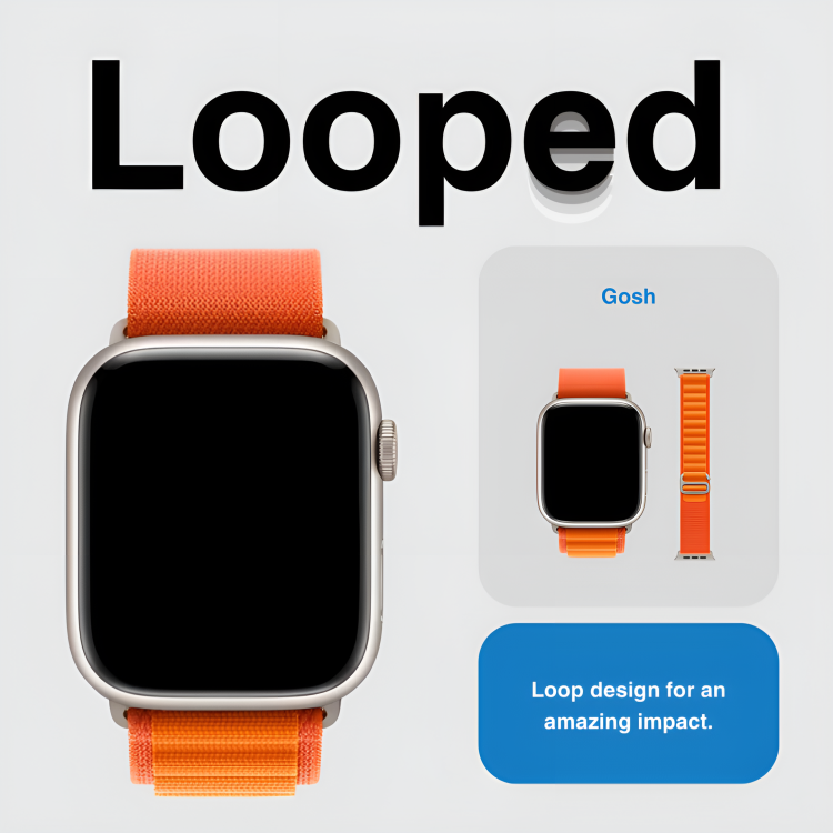 Luxe Loop Orange Nylon Band for Apple Watch