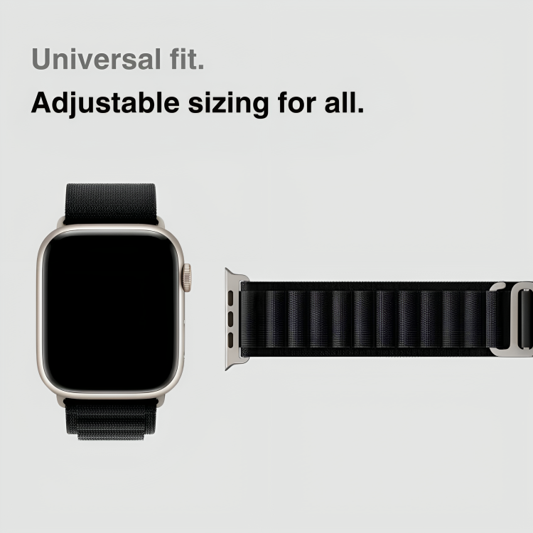 Luxe Loop Black Nylon Loop Band for Apple Watch