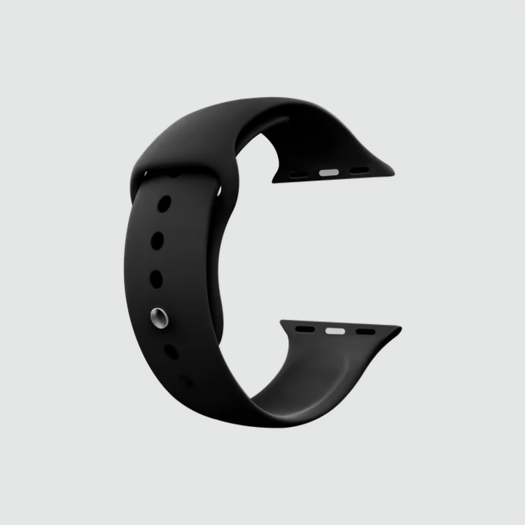 Flex Fit Comfort Black Silicone Band  for Apple Watch