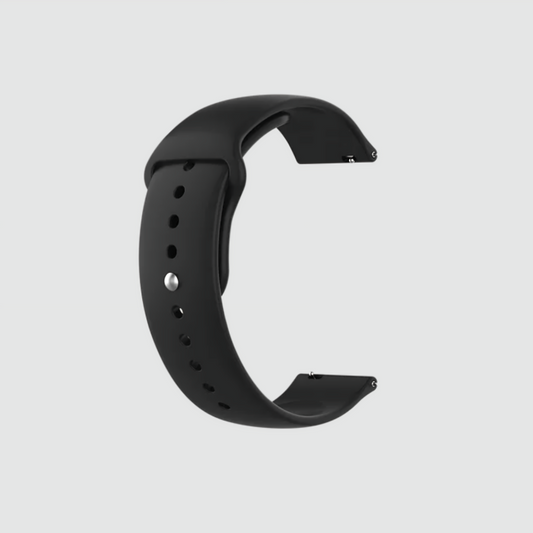 Flex Fit Comfort Black Silicone Band for Samsung/OnePlus/Fitbit Smartwatches