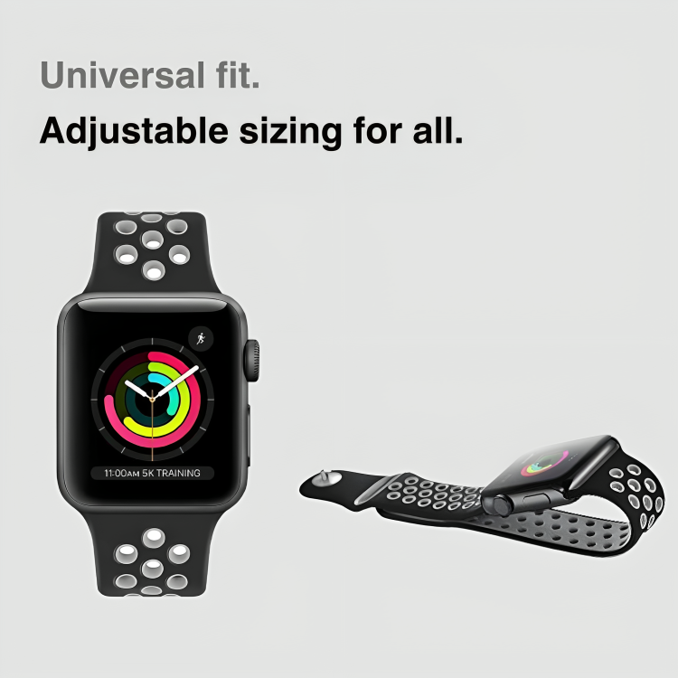 Active Flex  Grey Silicone Band for Apple Watch